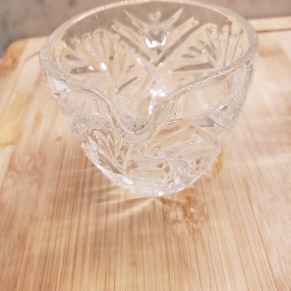 Antique Crystal Milk and Creamer cups made in Yogoslavia - Picture 5 of 9